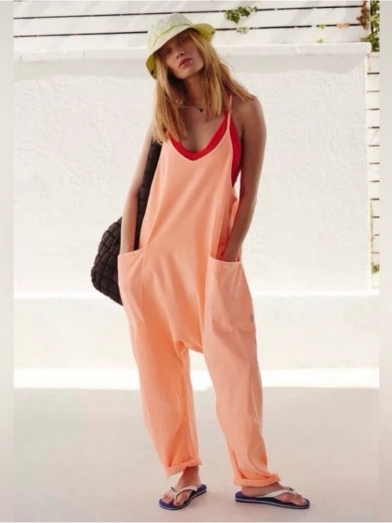 FP Movement by Free People Pants - Free People Hot Shot onsie.. color- cantaloupe. 0004